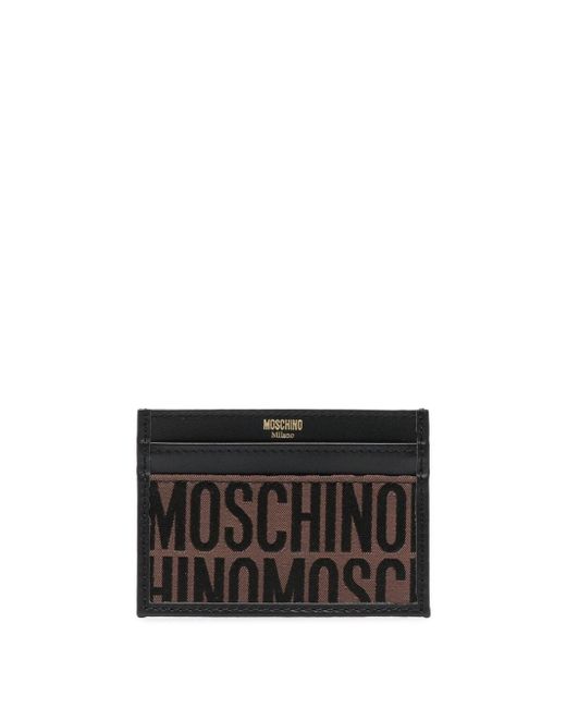 Moschino monogram logo stamp cardholder