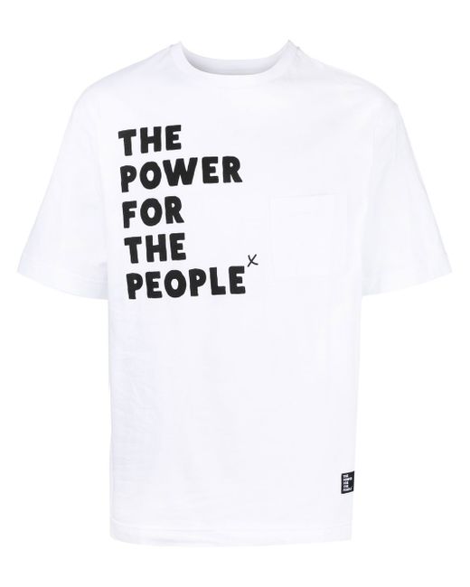 The Power for the People cotton logo print T-shirt