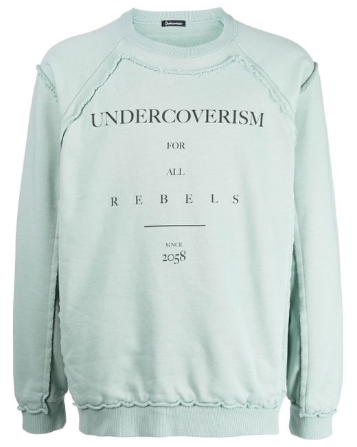 Undercoverism logo-print crew neck jumper