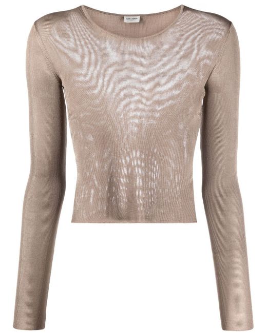 Saint Laurent round neck knitted top