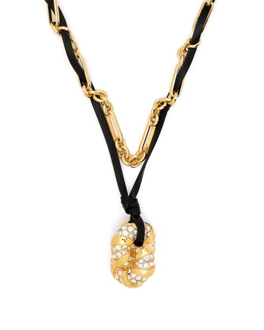 Lanvin crystal-embellished pendant necklace