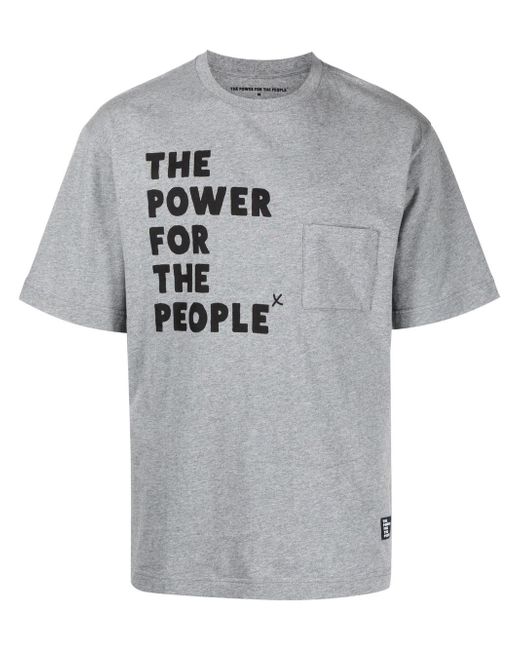 The Power for the People logo print short-sleeve T-shirt