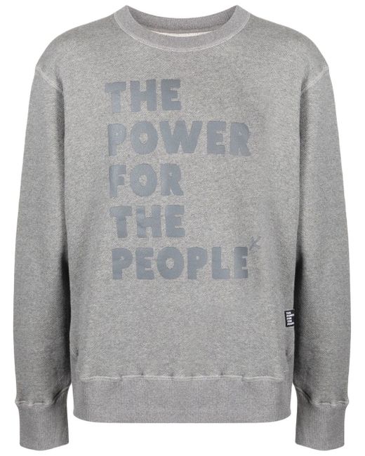 The Power for the People logo print crew-neck sweatshirt