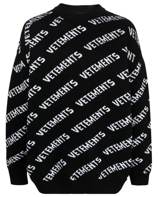 Vetements logo-print long-sleeve jumper