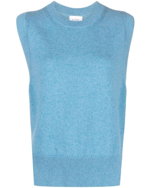Barrie sleeveless knitted cashmere top