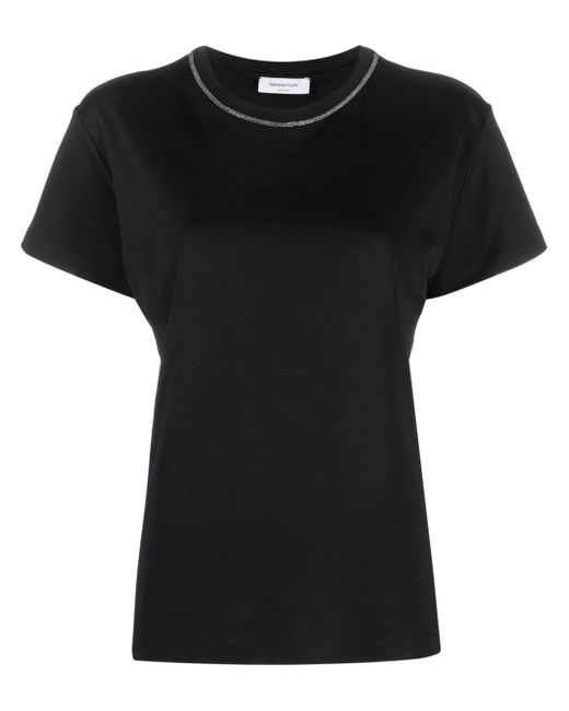 Fabiana Filippi contrasting-trim short-sleeved T-shirt