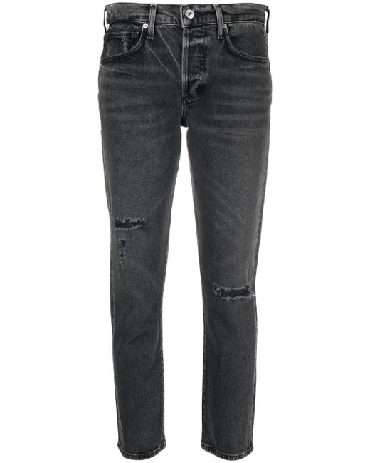 Citizens of Humanity ripped-detail straight-leg jeans