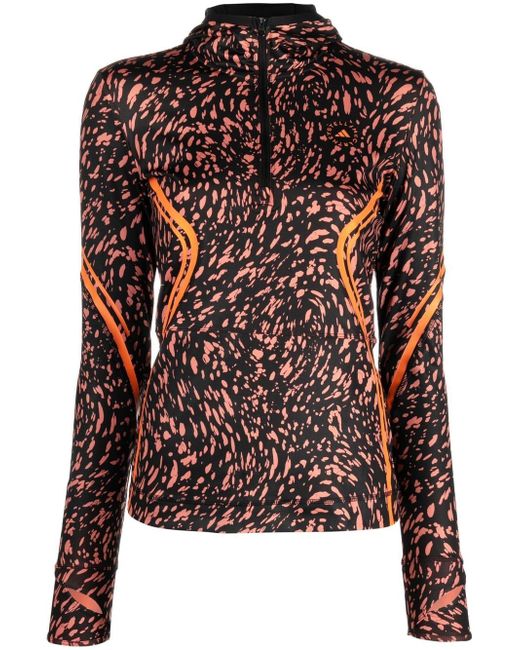 Adidas by Stella McCartney graphic-print recycled polyester hoodie
