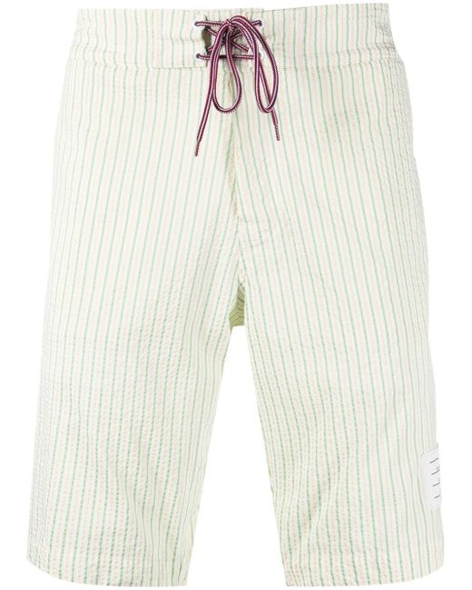 Thom Browne striped swimming shorts