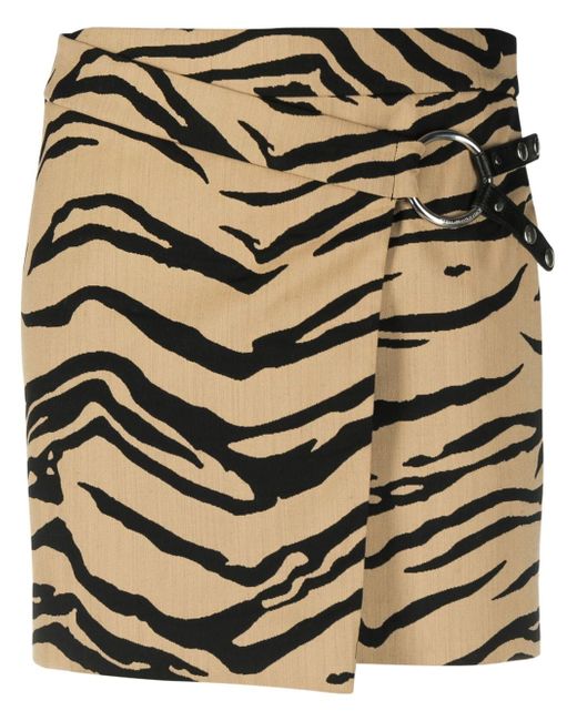 Stella McCartney zebra-print wrap miniskirt