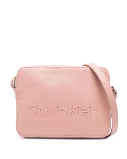 Calvin Klein embossed-logo crossbody bag