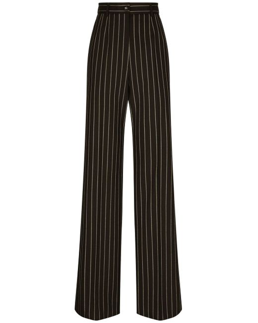 Dolce & Gabbana pinstripe wide-leg trousers