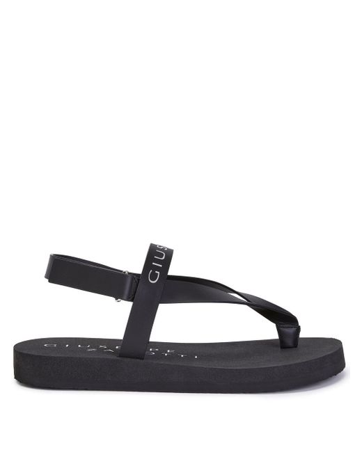 Giuseppe Zanotti Design logo-print thong-strap sandals