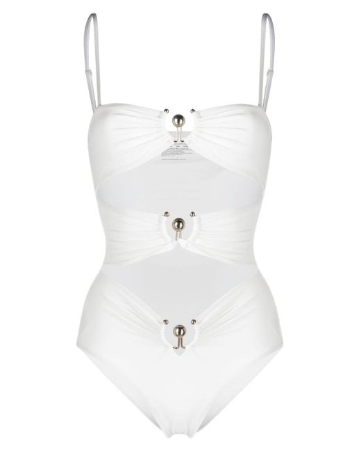 Christopher Esber square neck cut-out swimsuit