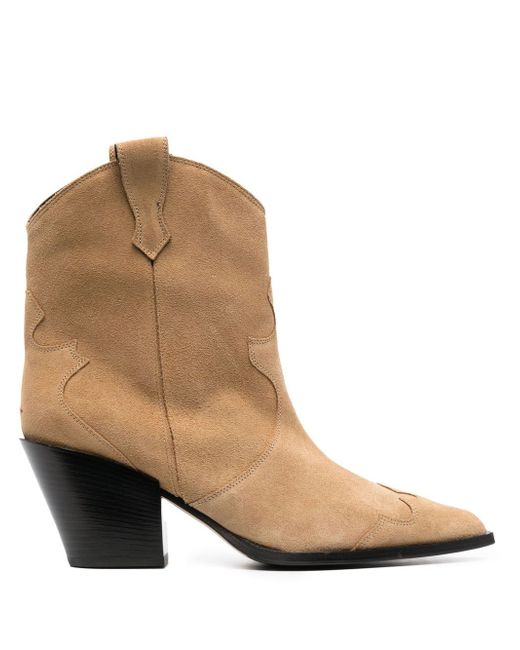 Aeyde 75mm suede western boots