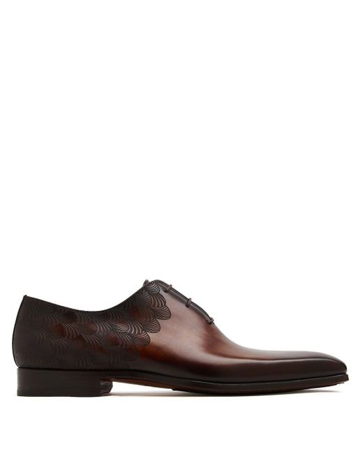Magnanni embossed-detail Oxford shoes