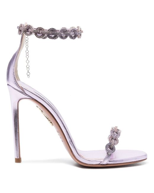 Aquazzura crystal-embellished 110mm sandals