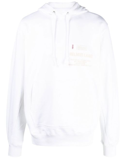 Helmut Lang logo-print cotton hoodie
