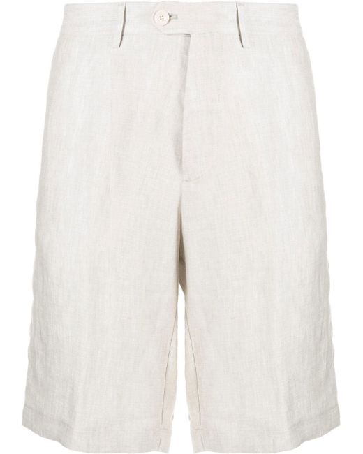 Etro straight-leg linen Bermuda shorts