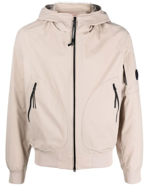 CP Company logo-patch zip-up jacket