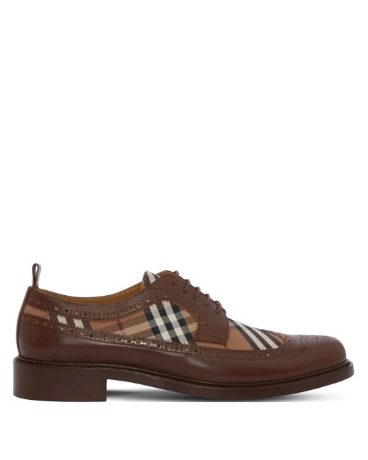 Burberry Vintage Check leather Derby shoes
