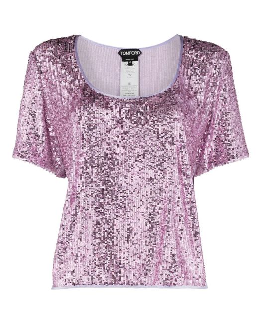 Tom Ford sequin short-sleeve top