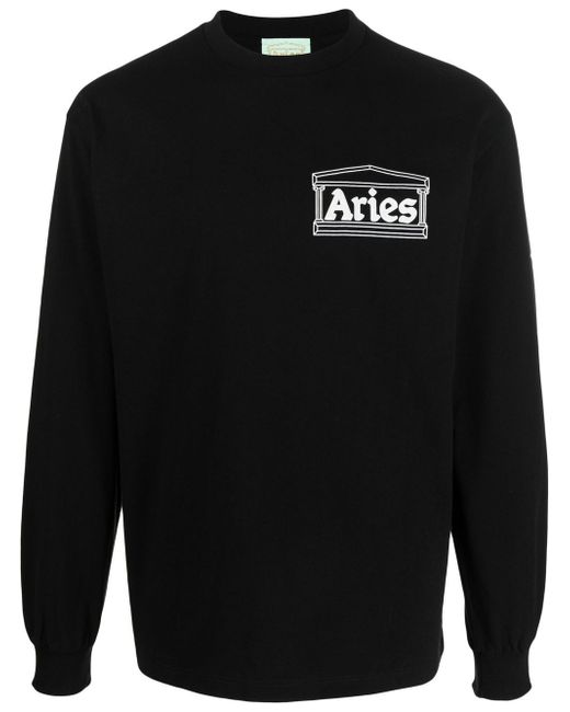Aries logo-print long-sleeved T-shirt