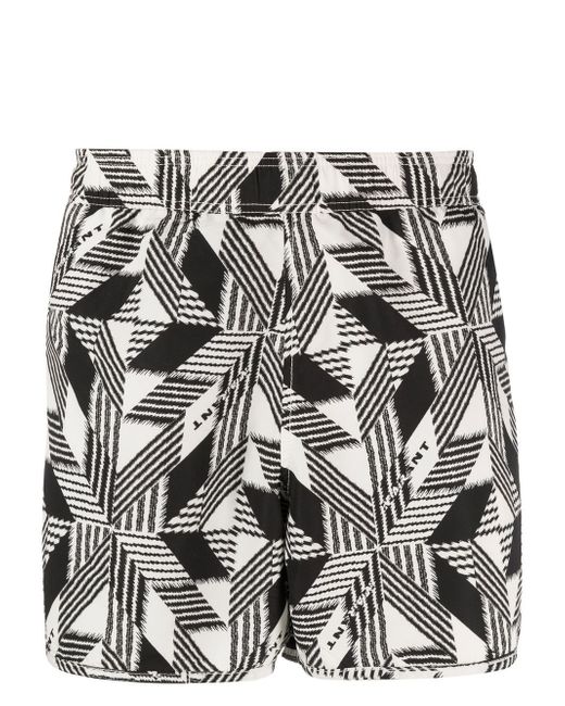 Isabel Marant geometric-print swim shorts