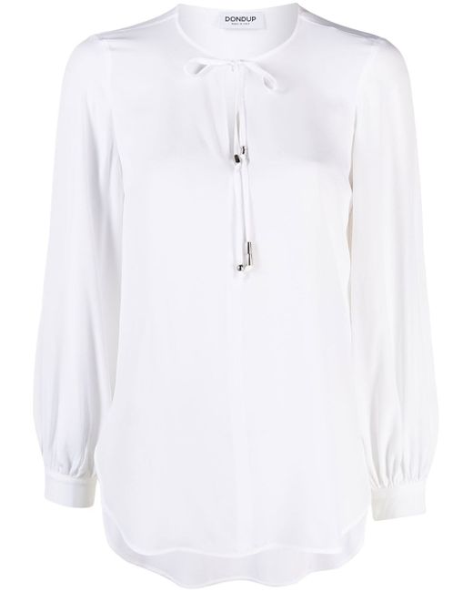 Dondup tie-front long-sleeved blouse