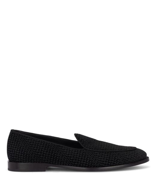 Dolce & Gabbana logo-print leather slippers