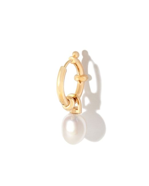 Maria Black -plated pearl hoop earring