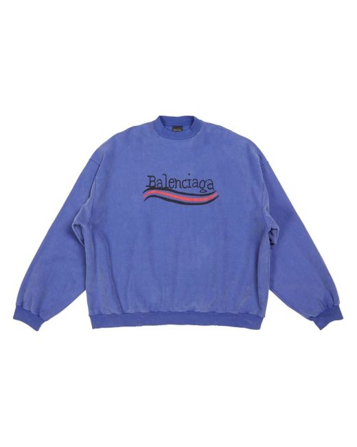 Balenciaga logo-print long-sleeve sweatshirt