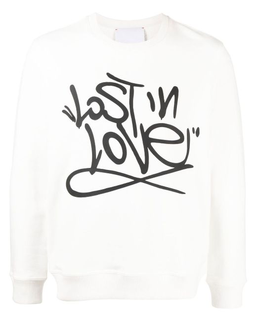 Ports V slogan-print long-sleeve sweatshirt