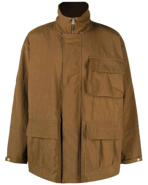 There Was One cargo-pockets high-neck parka jacket