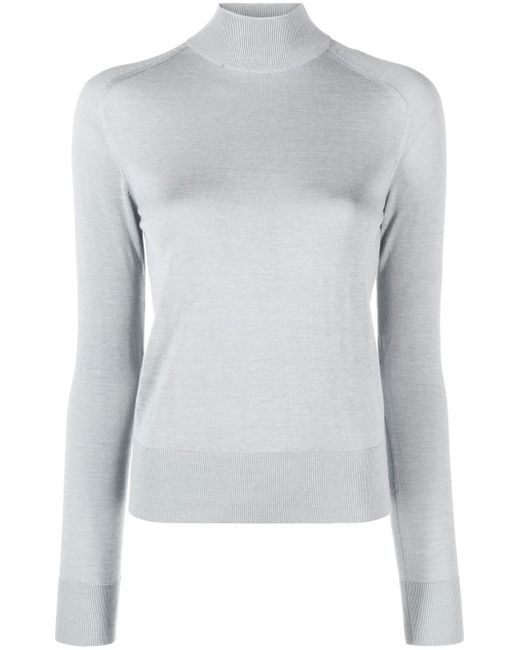 There Was One open-back high-neck knitted top