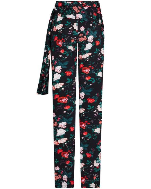 Paco Rabanne floral-print straight trousers