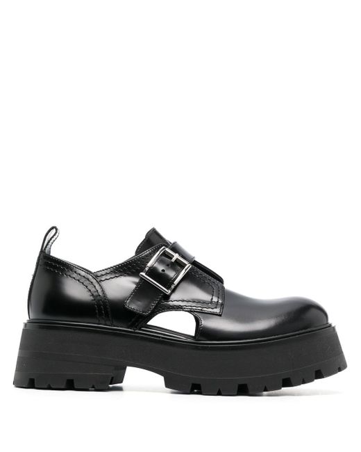 Alexander McQueen side-buckle fastening brogue shoes