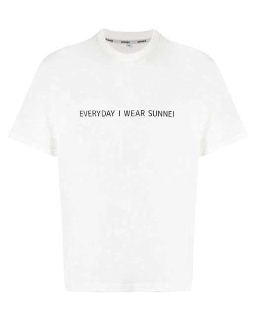 Sunnei slogan-print cotton T-shirt