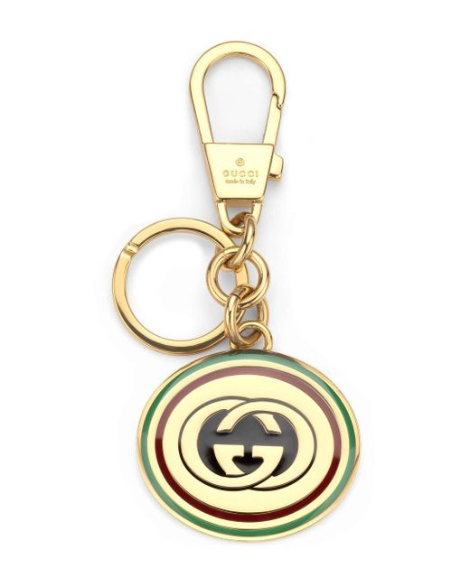 Gucci Interlocking G logo keyring