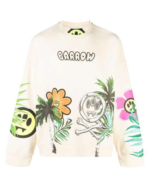 Barrow illustration-print cotton sweatshirt