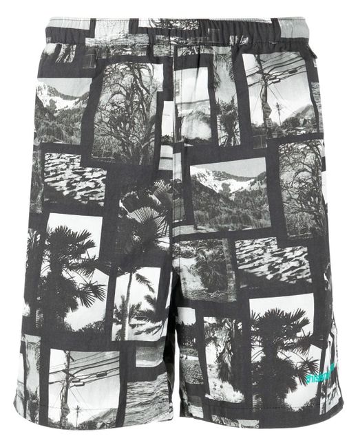 This Is Never That graphic-print elasticated shorts