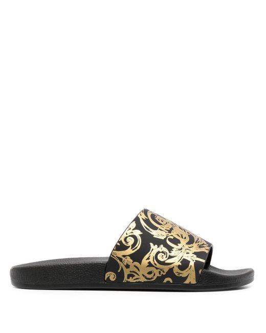 Versace Jeans Couture Baroccoflage printed 20mm slides