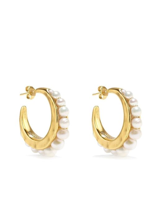 Goossens pearls half-hoop earrings