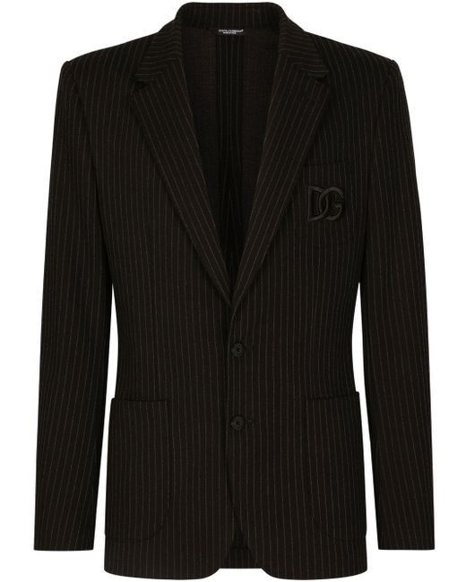 Dolce & Gabbana single-breasted pinstripe blazer