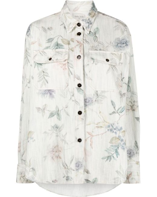 Forte-Forte floral-print cotton shirt