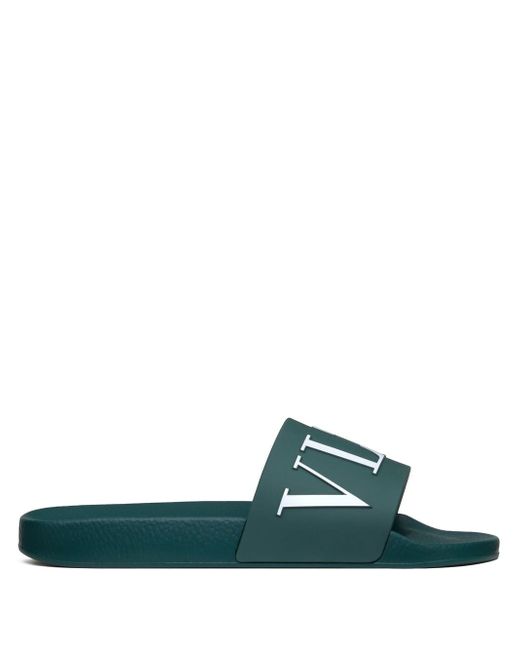 Valentino Garavani VLTN embossed slide sandals