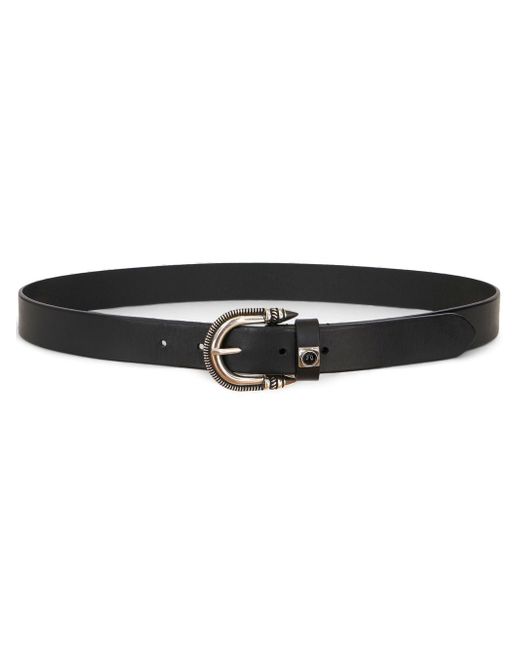 Etro engraved-buckle leather belt