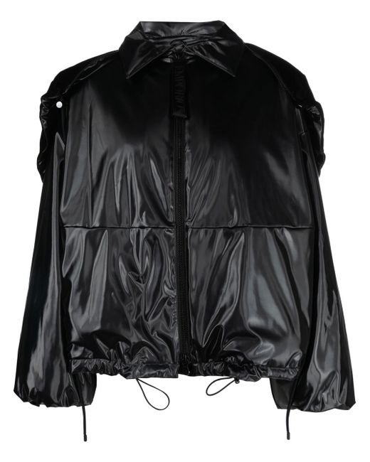 Emporio Armani boxy faux-leather jacket