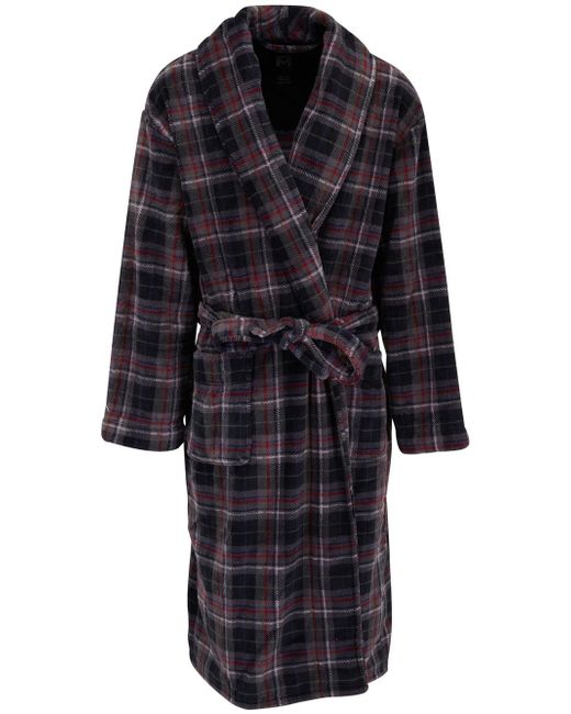 Majestic Filatures checked belted dressing gown