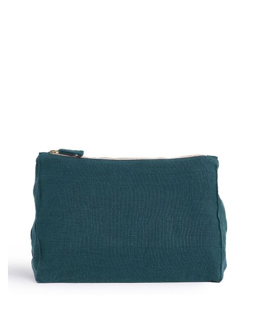 Once Milano zip-fastening linen pouch